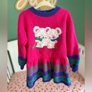 Vintage KuKi 4T girls winter dress